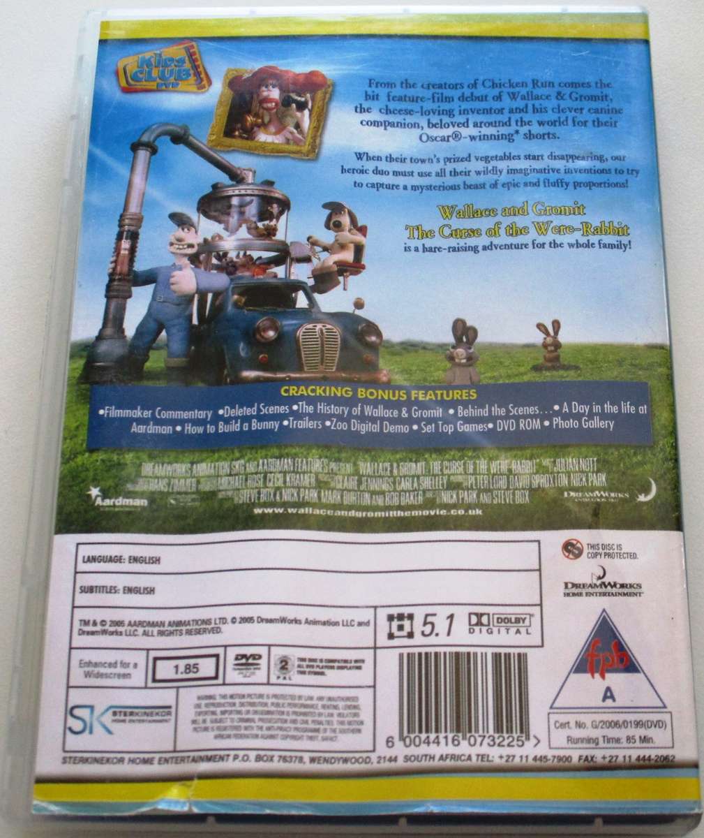 WALLACE & GROMIT The Curse of the Were Rabbit DVD [BBOX 14]