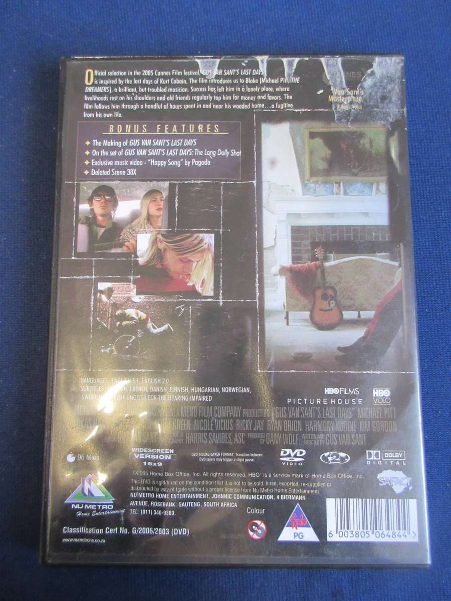 Last Days DVD [BBOX 5] Region 2