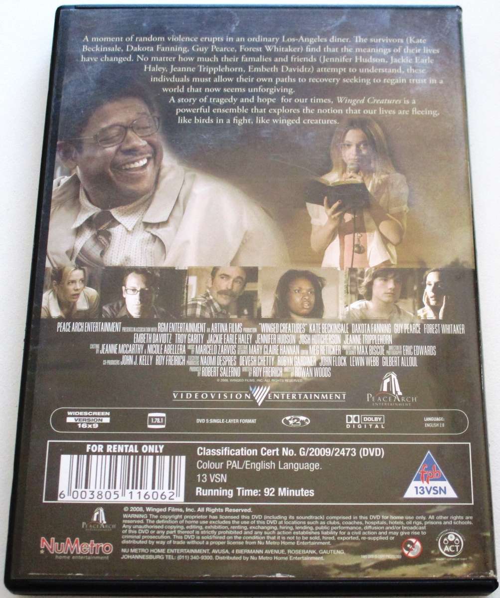 WINGED CREATURES Kate Beckinsale DVD [BBOX 14]