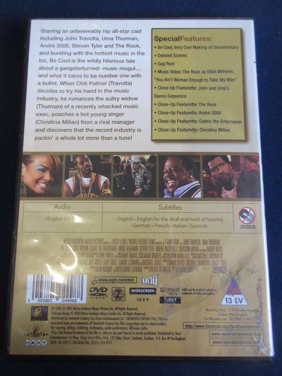 Be Cool DVD John Travolta Uma THurman [BBox 4] Region 2