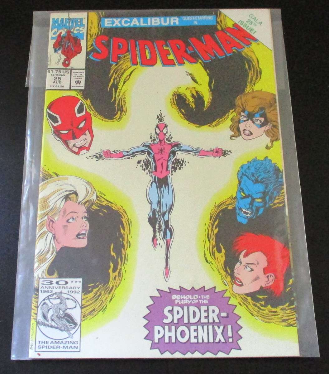 MARVEL Comics SPIDER-MAN Excalibur #25 August 1992 [Box 3]