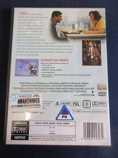 AWAKENINGS DVD Robert De Niro Robin Williams [BBOX 15] Region 2