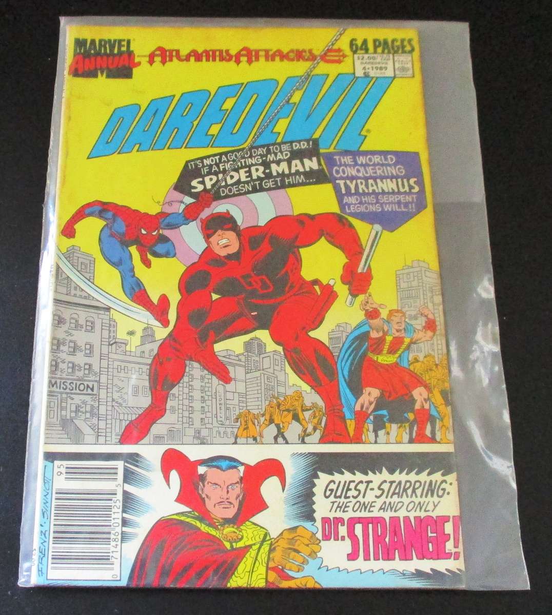 MARVEL ANNUAL DARE DEVIL + THE AMAZING SPIDER-MAN + DR. STRANGE 64 PAGES #4 1989 [Box 4]