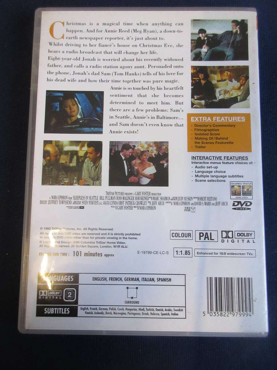 Sleepless In Seattle Collectors Edition DVD Tom Hanks Meg Ryan [BBOX 4] Region 2
