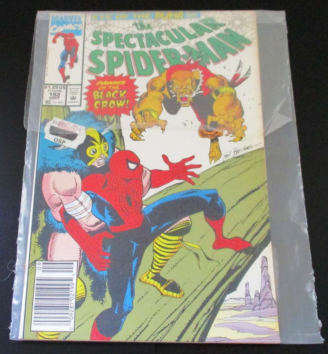 MARVEL THE SPECTACULAR SPIDER-MAN Eye of the Puma Part 2 #192 Sep 1992 [Box 4]