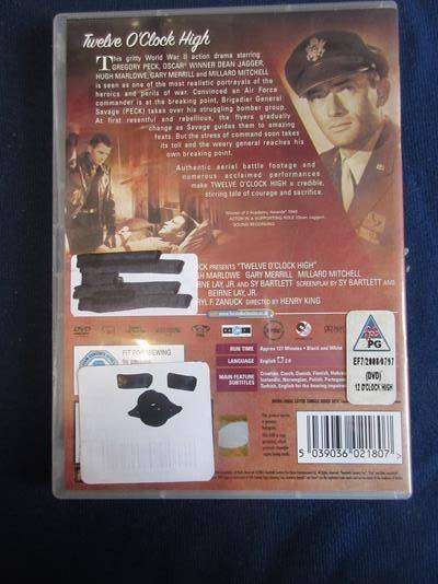 TWELVE O CLOCK HIGH Gregory Peck DVD [SHELF D1] Region 2