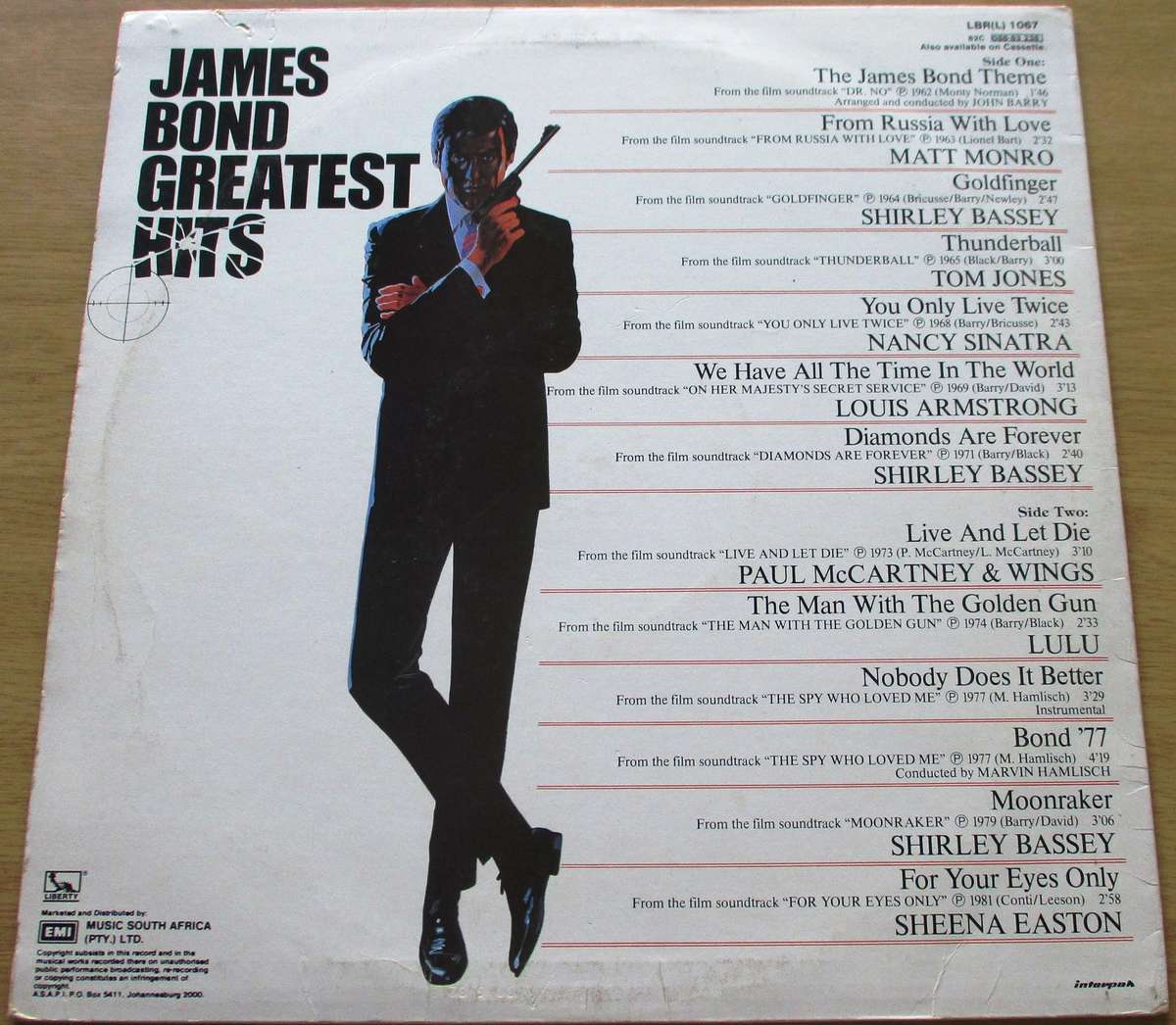JAMES BOND Greatest Hits OS.T. LP VINYL RECORD