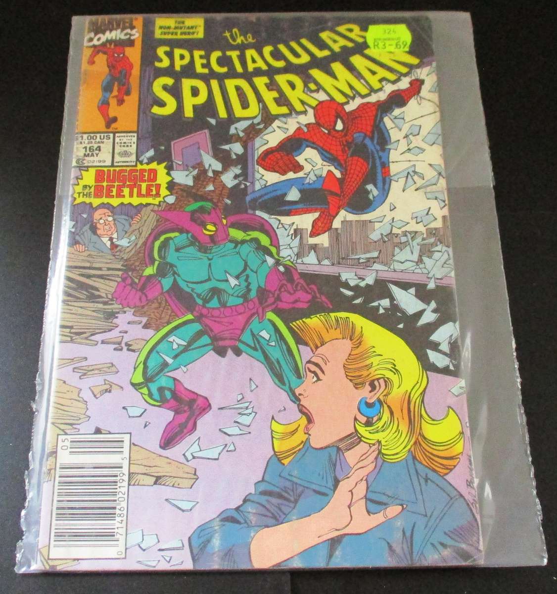 MARVEL Comics THE SPECTACULAR SPIDER-MAN The Beetle #164 May 1990 [Box 5]