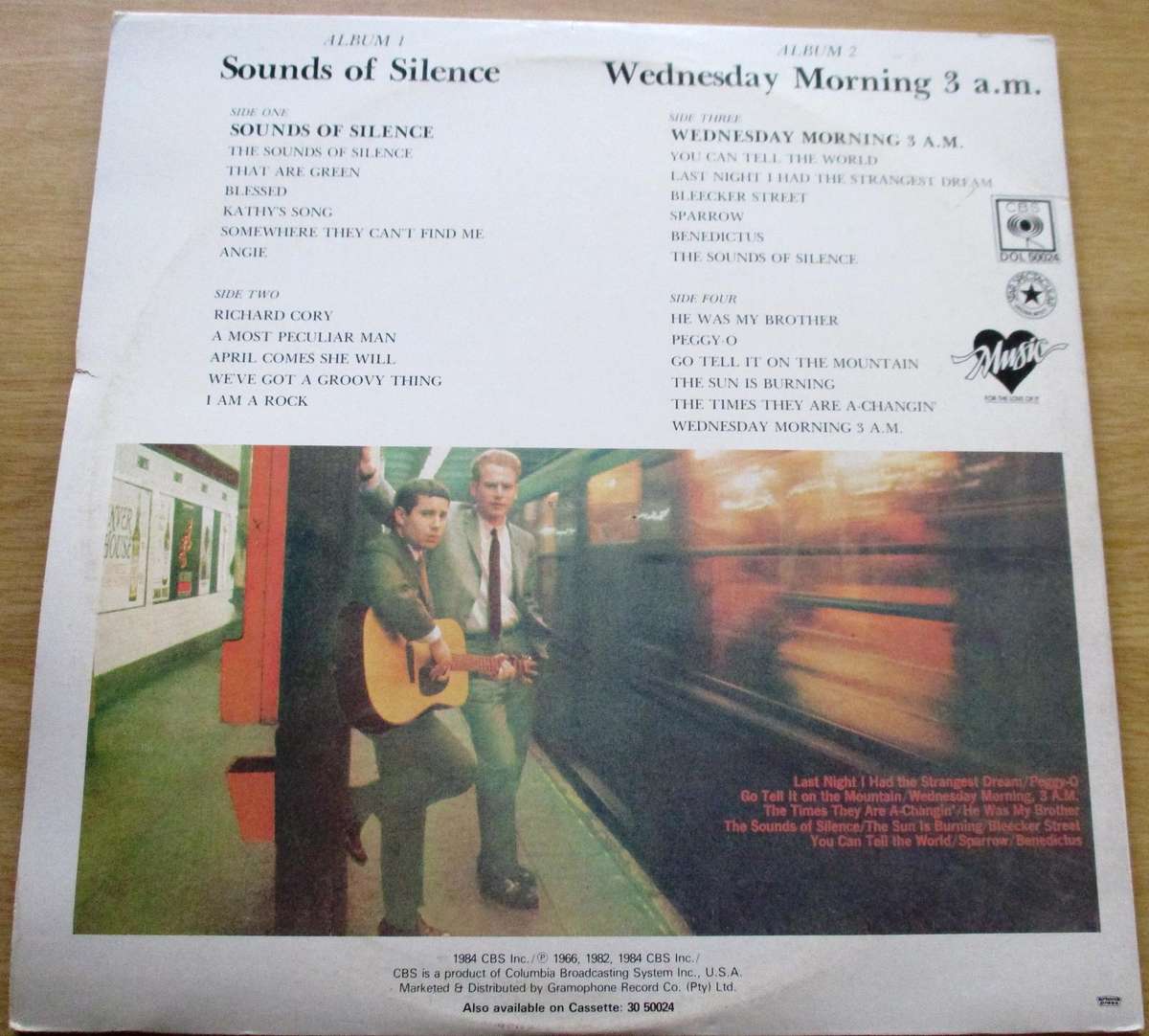 SIMON & GARFUNKEL Sounds of Silence + Wednesday Morning 3am 2xLP VINYL RECORD