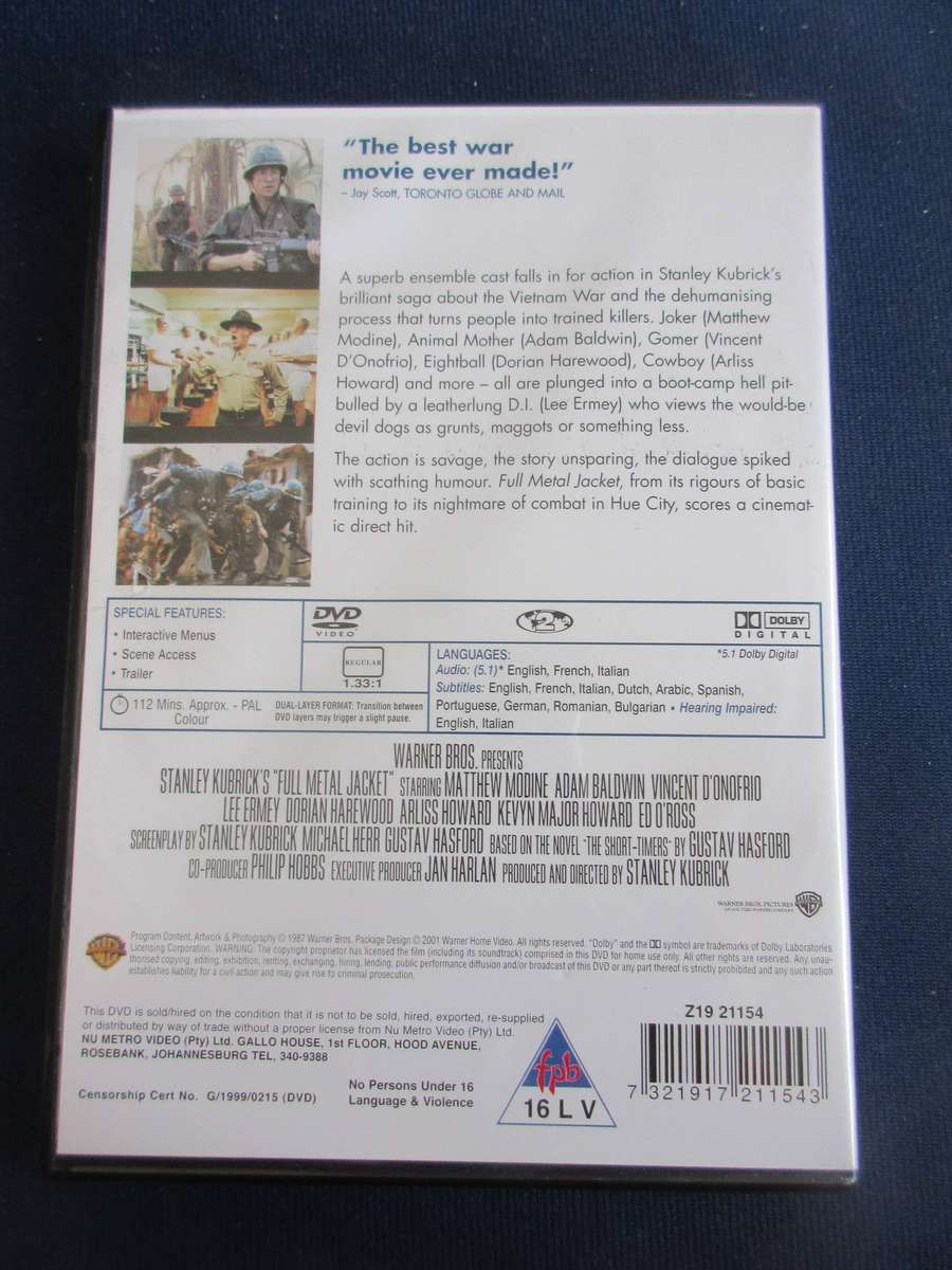 Full Metal Jacket DVD[Boxset Shelf] REGION 2