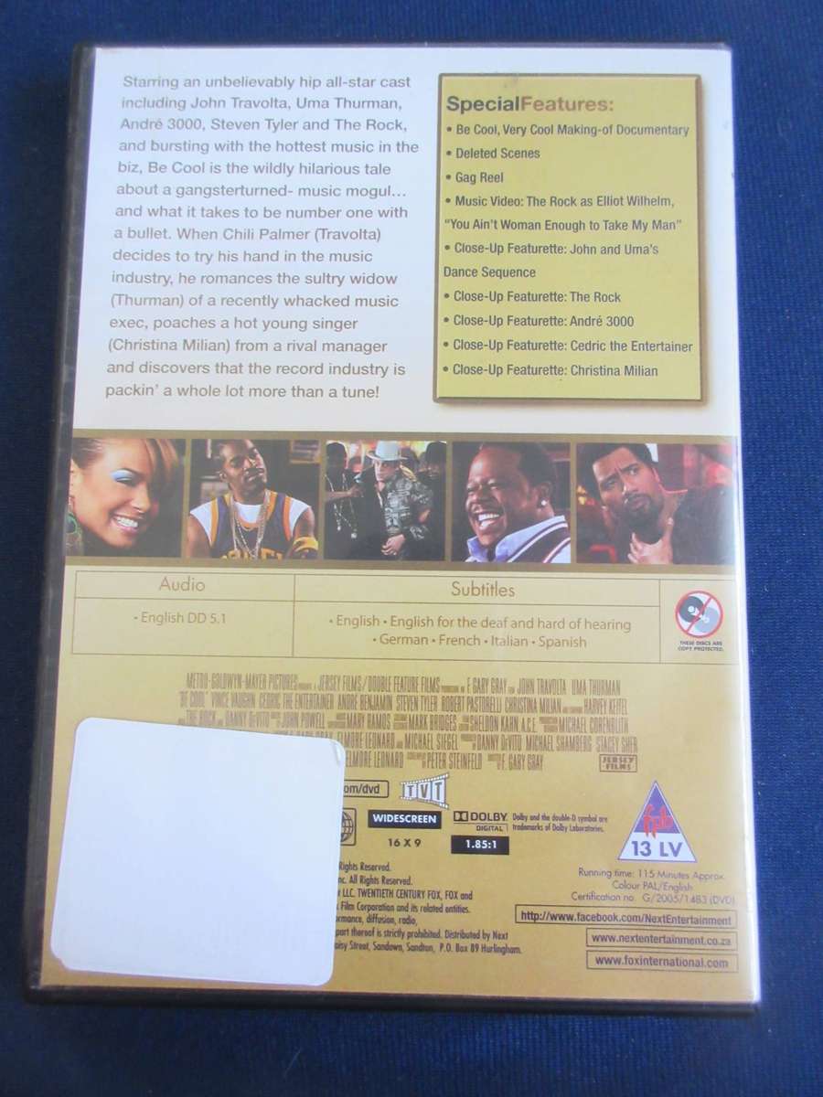 BeCool DVD John Travolta Uma Thurman [BBOX 7] Region 2