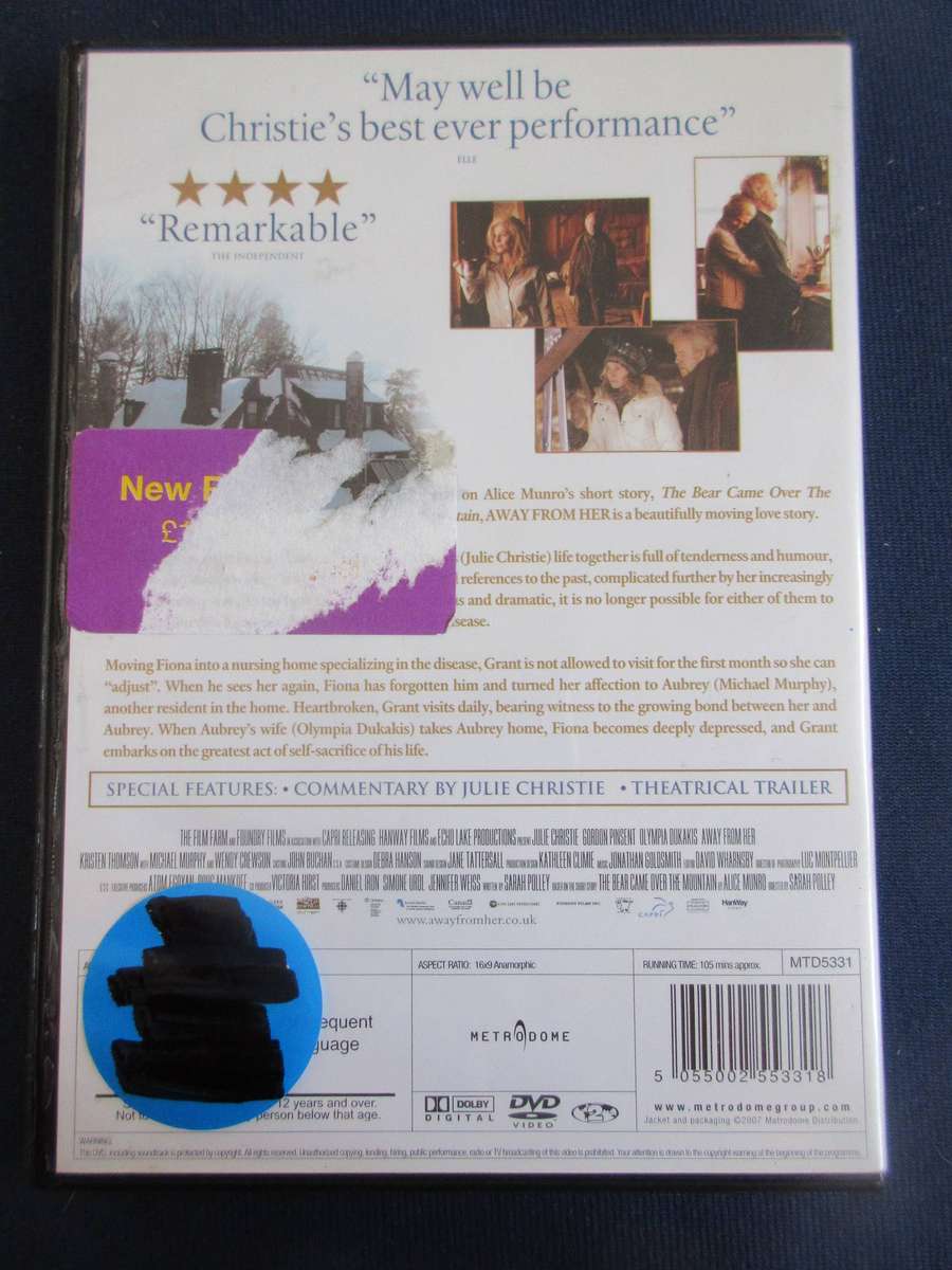 Away From Her  DVD Julie Christie [BBOX 7] Region 2