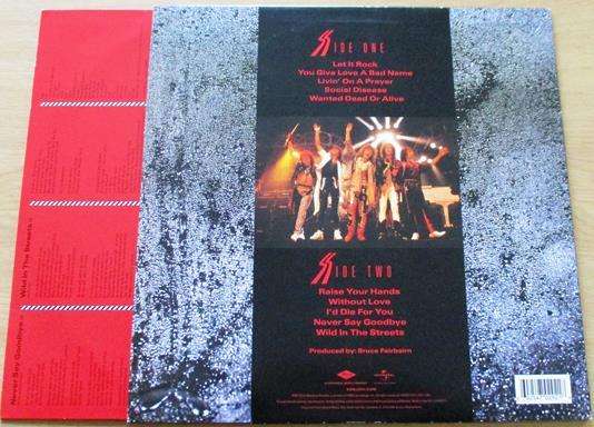 BON JOVI Slippery When Wet LP Vinyl Record