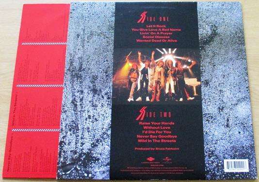 BON JOVI Slippery When Wet LP Vinyl Record