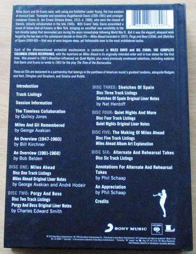 MILES DAVIS & GIL EVANS The Complete Columbia Studio Recordings 6xCD BOX SET