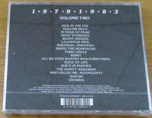 BAUHAUS 1979-1983 Volume Two CD