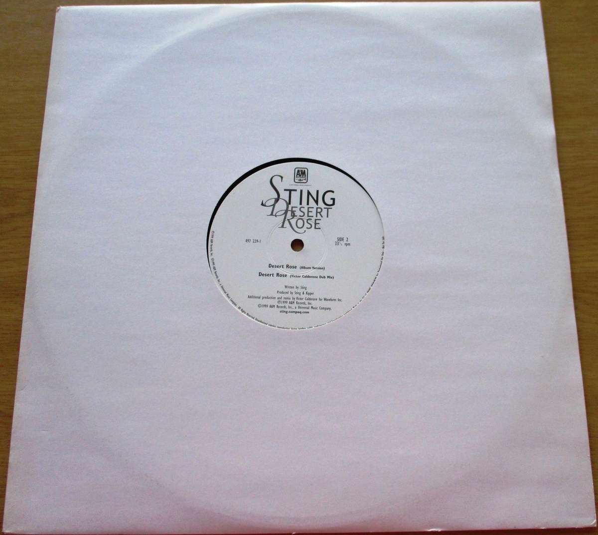STING Desert Rose 12" Maxi Single VINYL RECORD