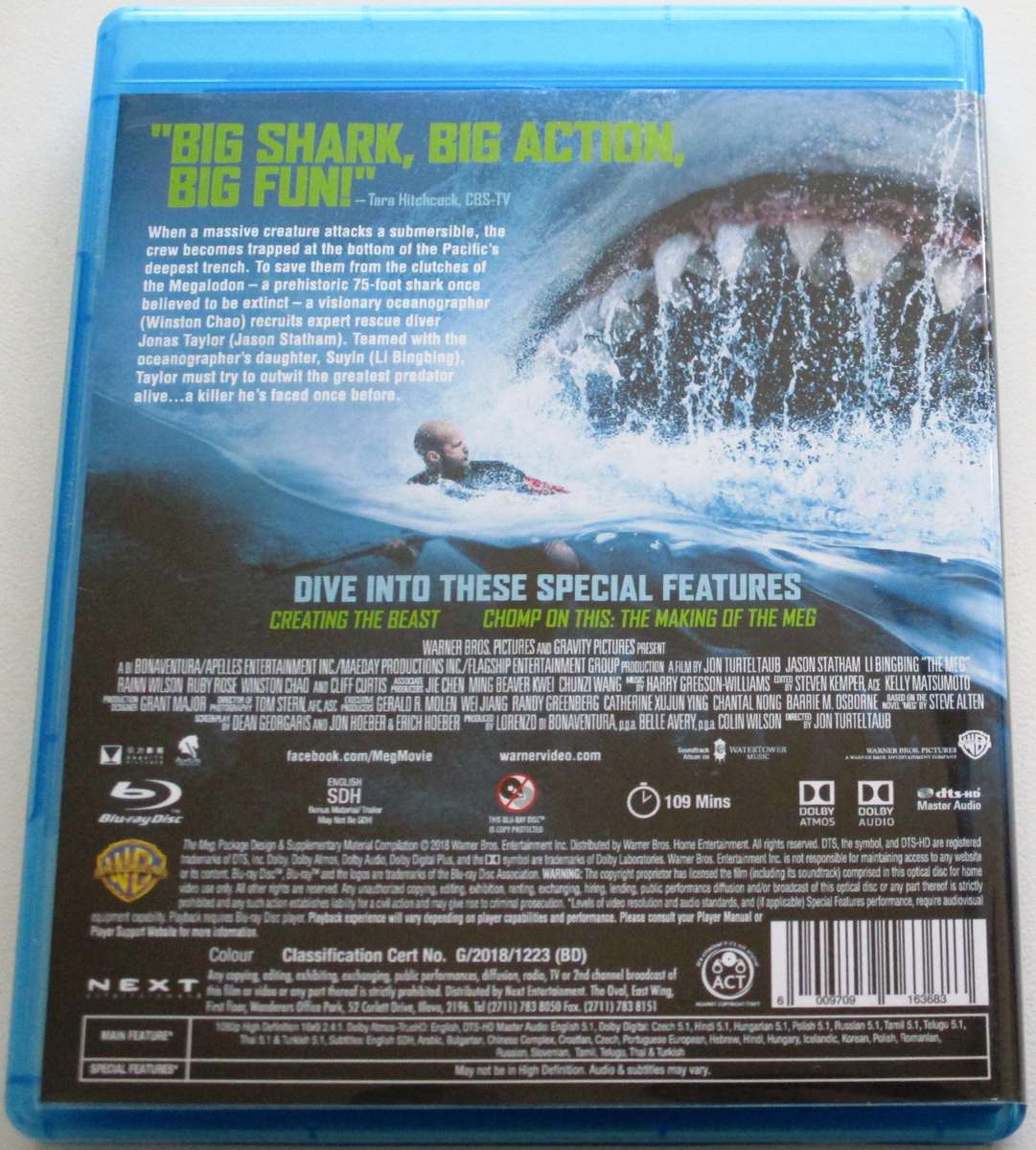 THE MEG Blu Ray [BLU RAY SHELF]