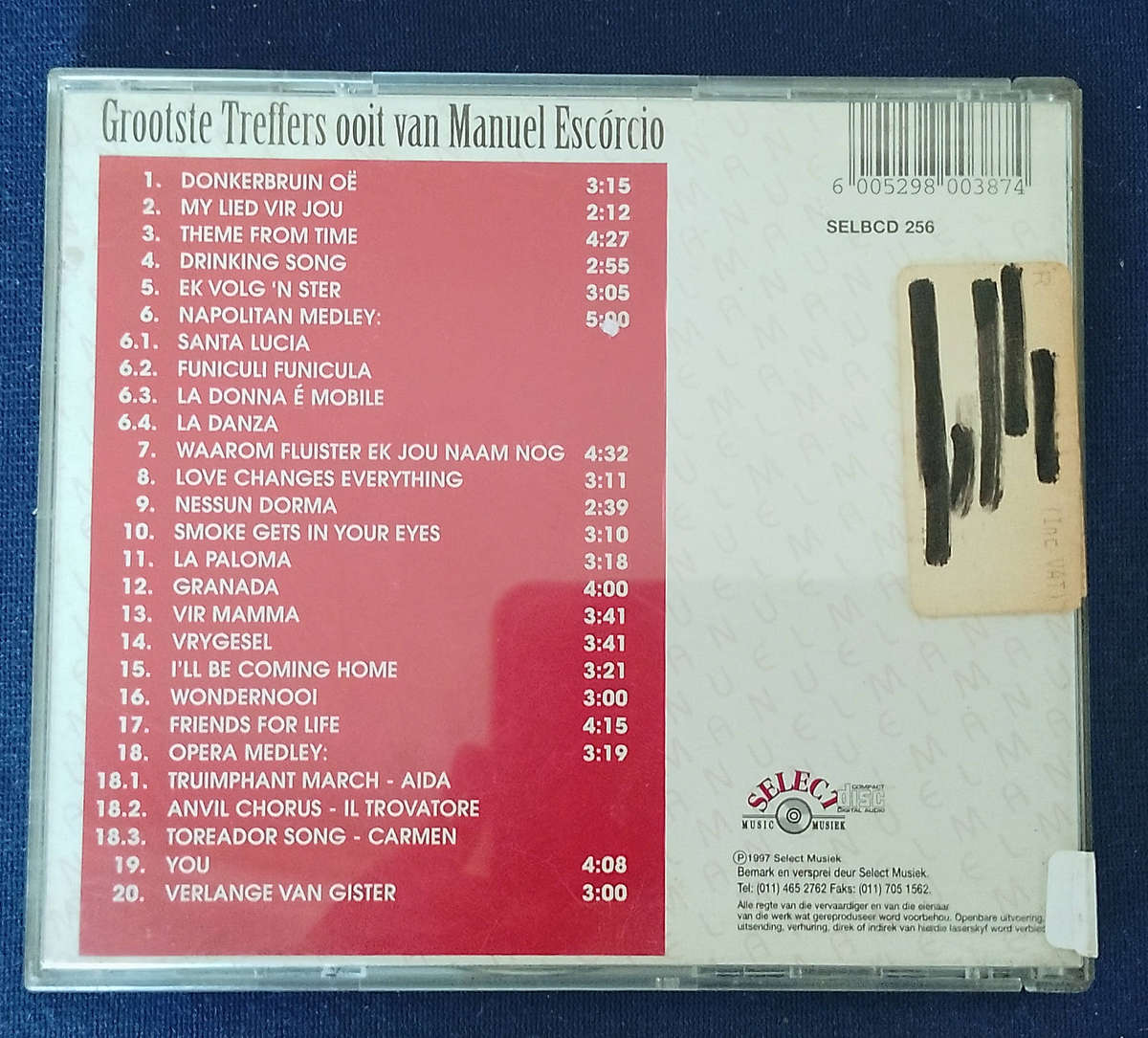 MANUEL ESCORCIO Grootste Treffers ooit CD  [AFRIKAANS-Religious BOX 2]