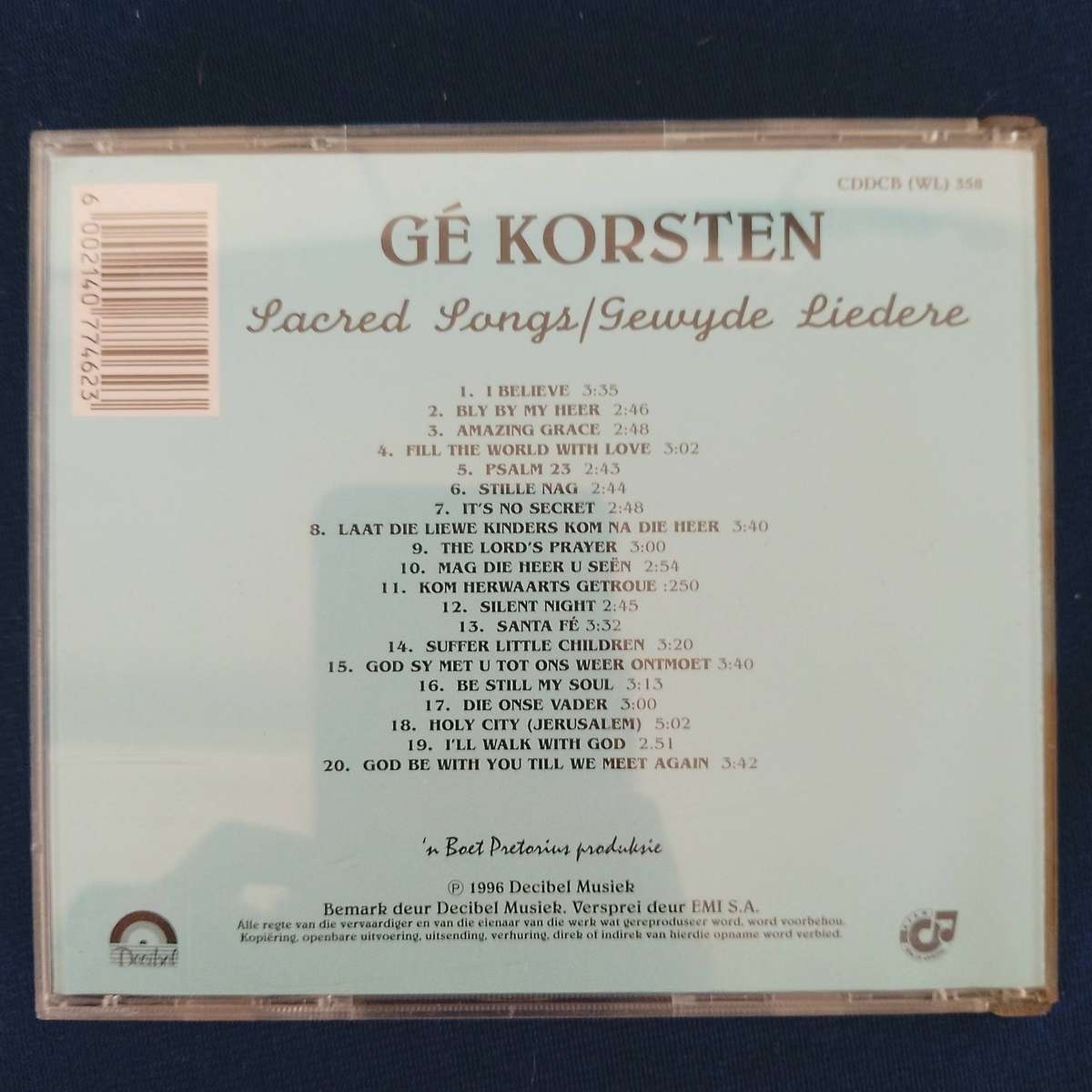 Ge KORSTEN Sacred songs [Afrikaans - Reilgious Shelf 4]