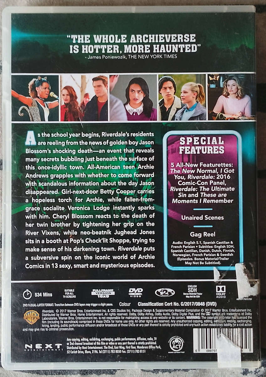 RIVERDALE The Complete First Season DVD [BOX SET SHELF]