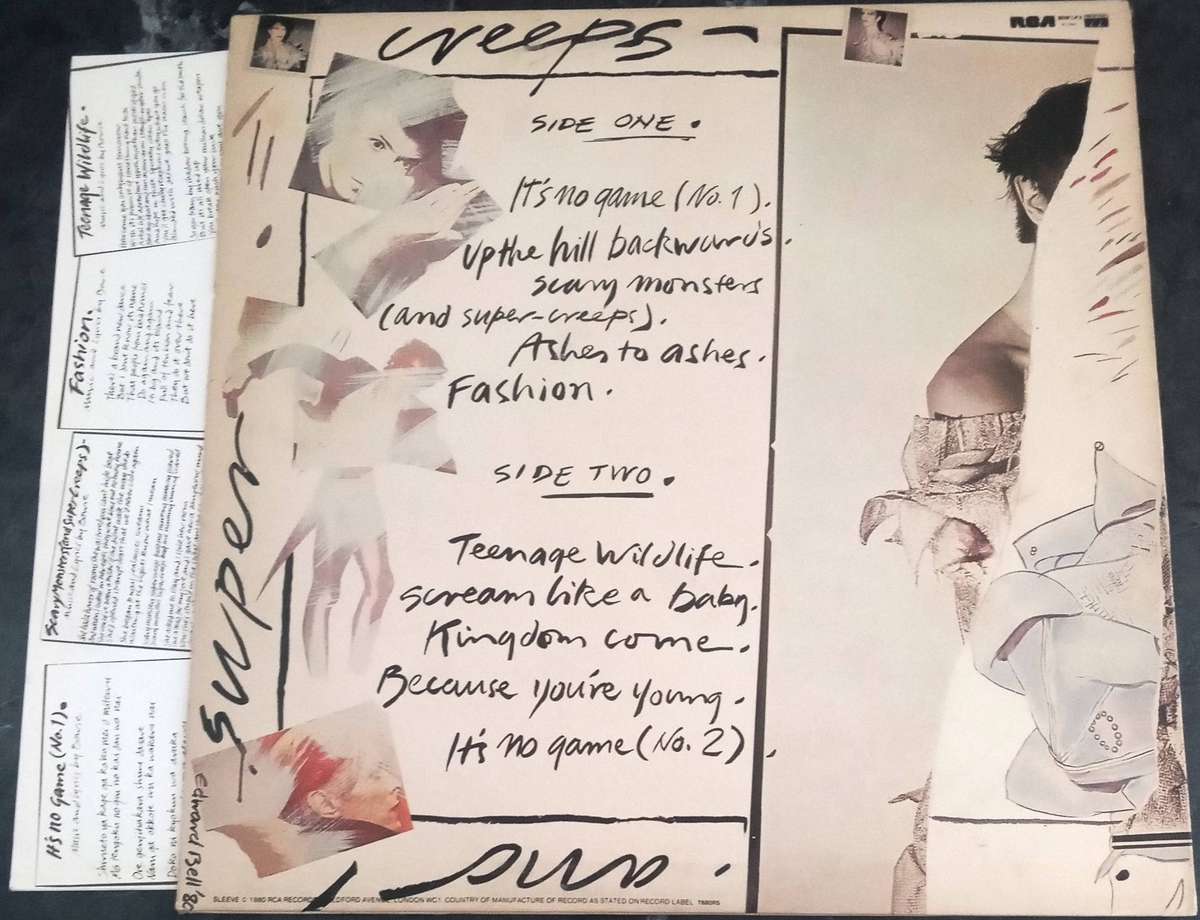 DAVID BOWIE Scary Monsters LP VINYL Record