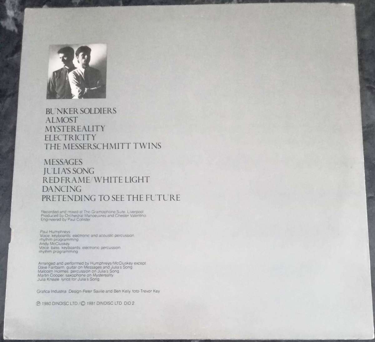 O.M.D. Orchestral Manoeuvres In The Dark 1980 UK LP VINYL Record