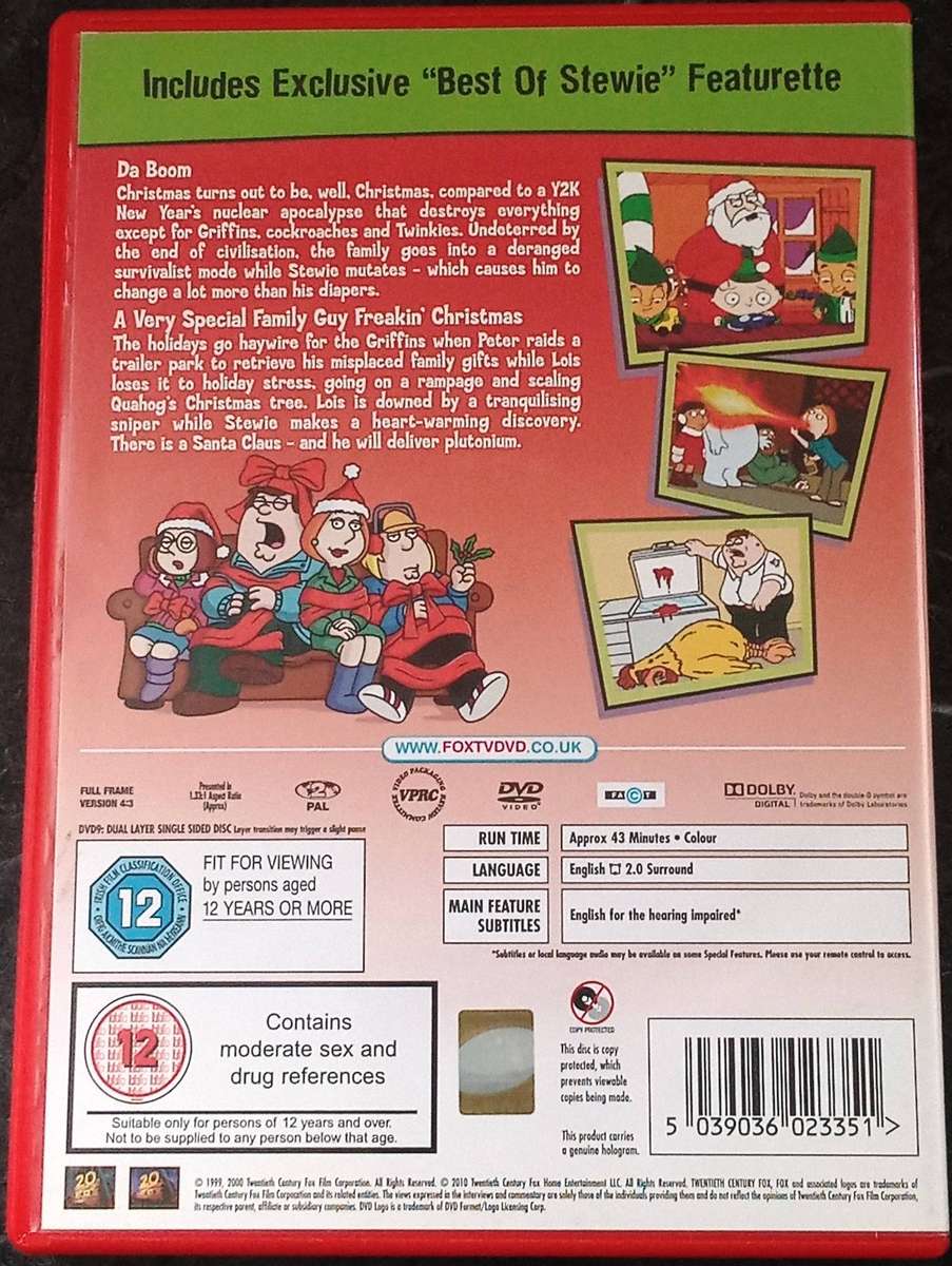 Family Guy Happy Freakin' Christmas DVD [ Box Set Shelf ] Region 2