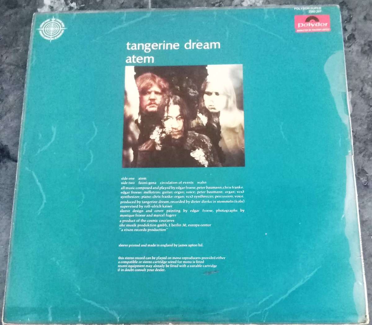 TANGERINE DREAM  Atem LP VINYL Record