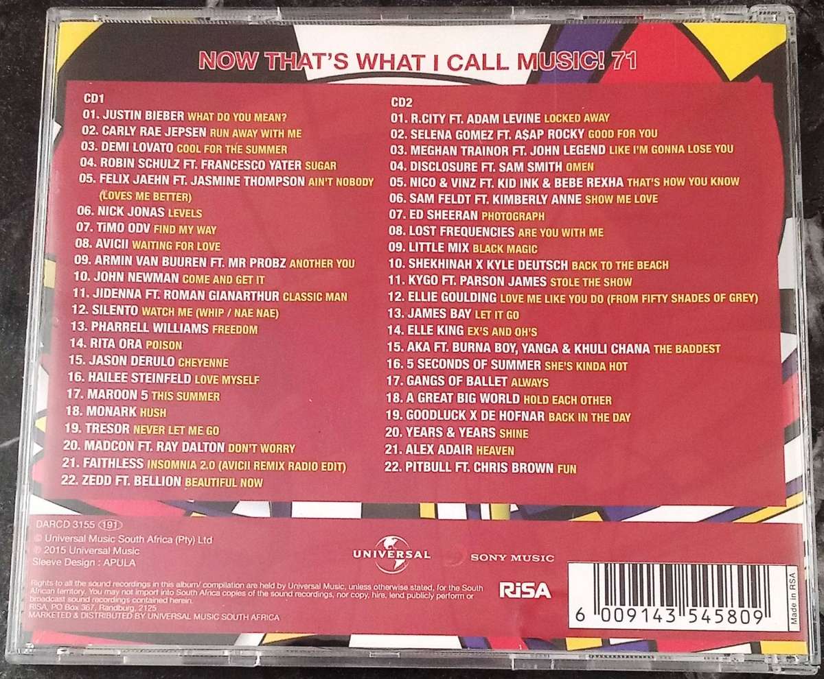 NOW THAT'S WHAT I CALL MUSIC 71  2xCD [Gx38]