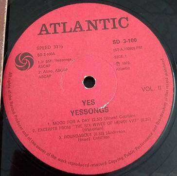 YES Yessongs 3xLP VINYL Record