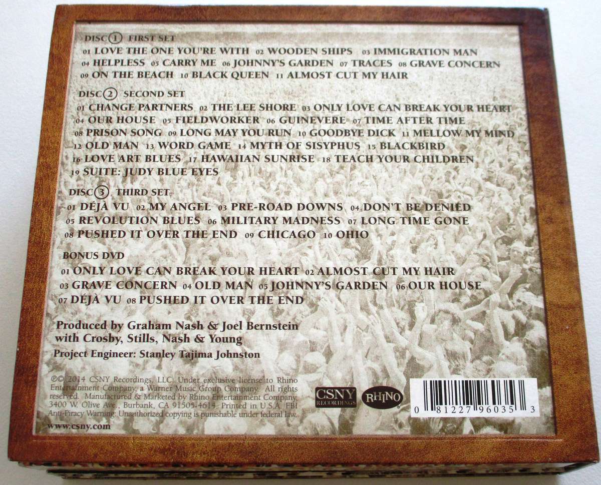 CROSBY, STILL, NASH & YOUNG CSNY 1974 3xCD+DVD+BOOK BOX SET