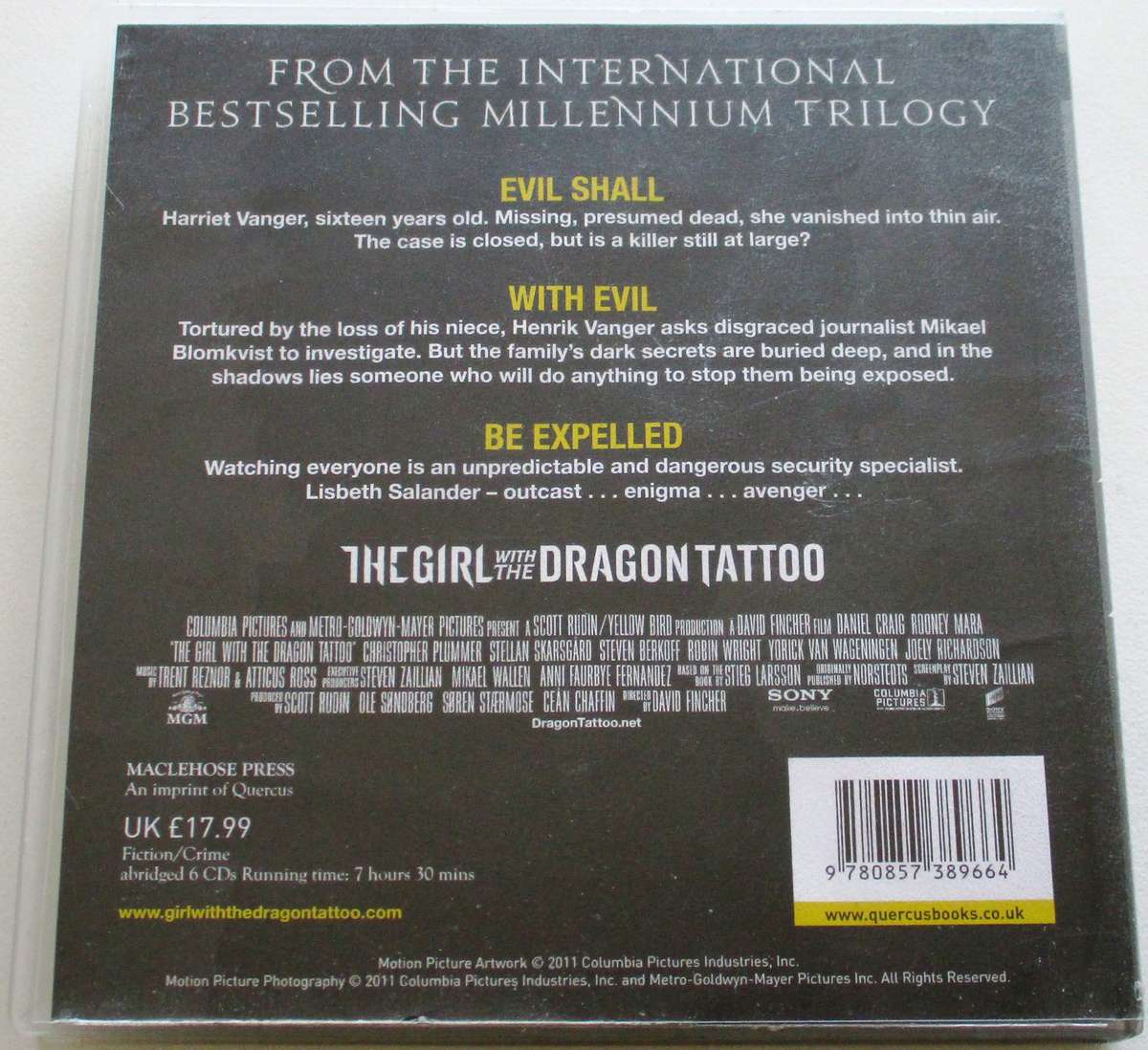 THE GIRL WITH THE DRAGON TATTOO 6xCD AUDIO-BOOK