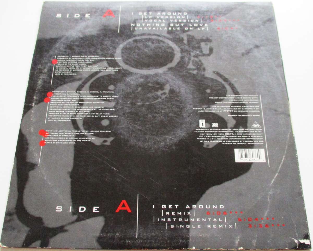 2PAC I Get Around  12" Maxi Single VINYL Record