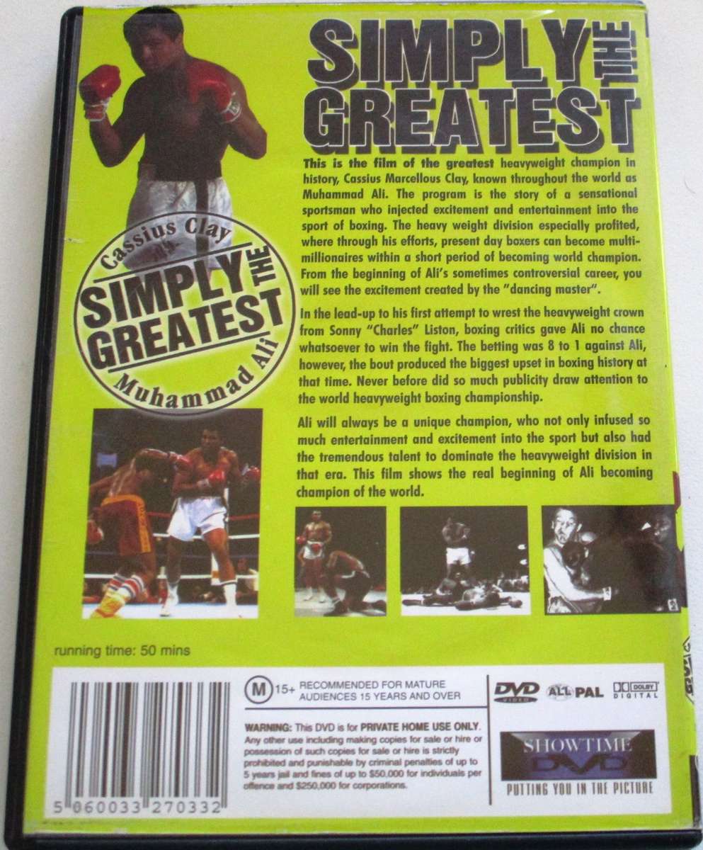 SIMPLY THE GREATEST  Cassius Clay - Muhammad Ali BOXING DVD [BBOX 7]