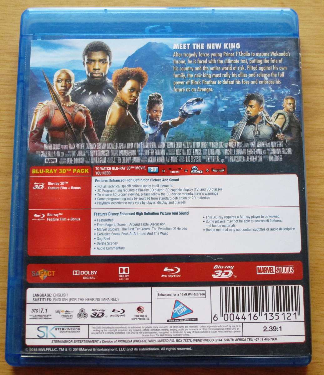 THE BLACK PANTHER BLU RAY + BLU RAY 3D [BLU RAY SHELF]