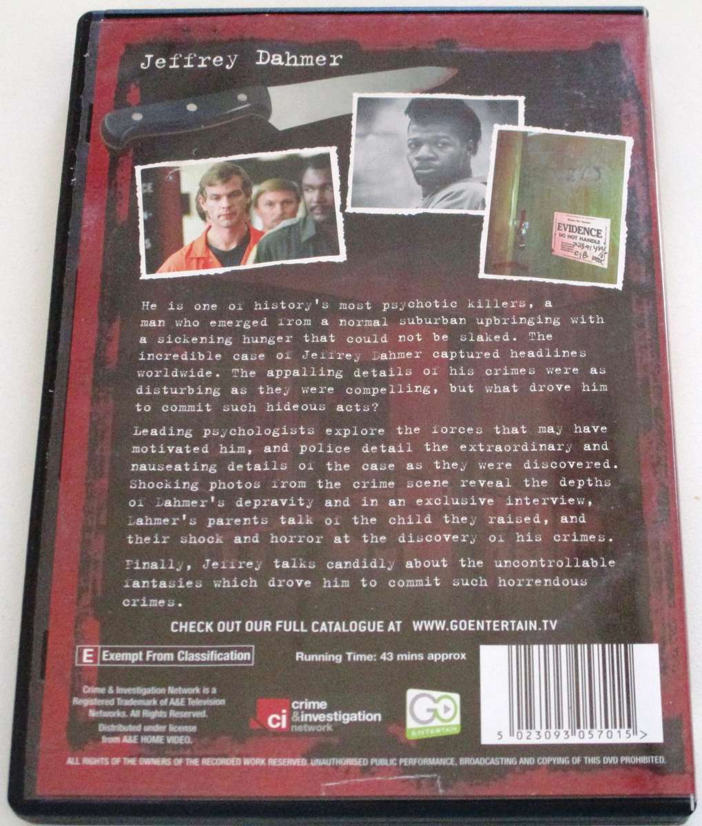 NOTORIOUS KILLERS Jeffrey Dahmer DVD [BBOX 8]
