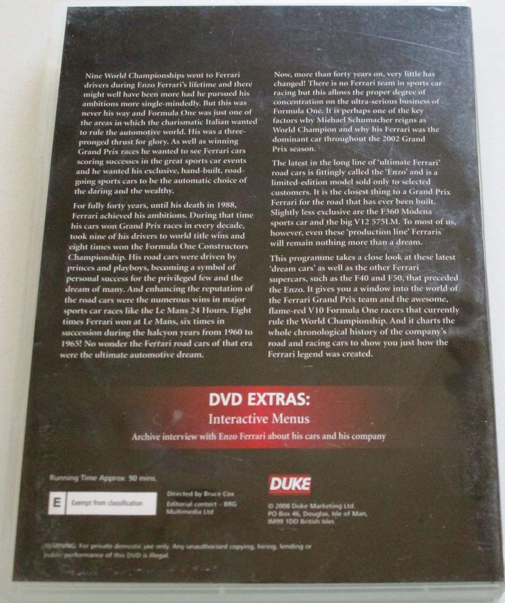 The Ultimate History of FERRARI DVD [BBOX 7]