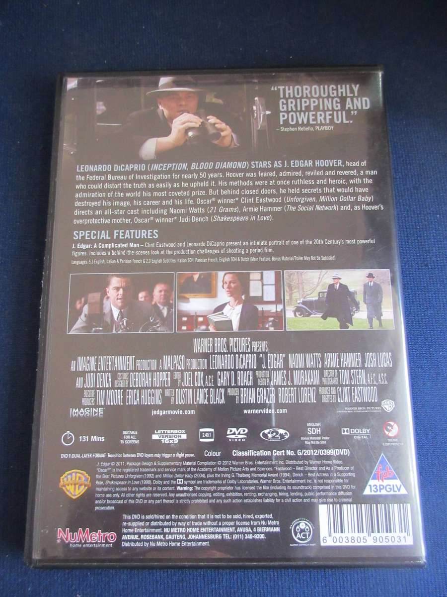 J. Edgar DVD [BBOX 7] Region 2