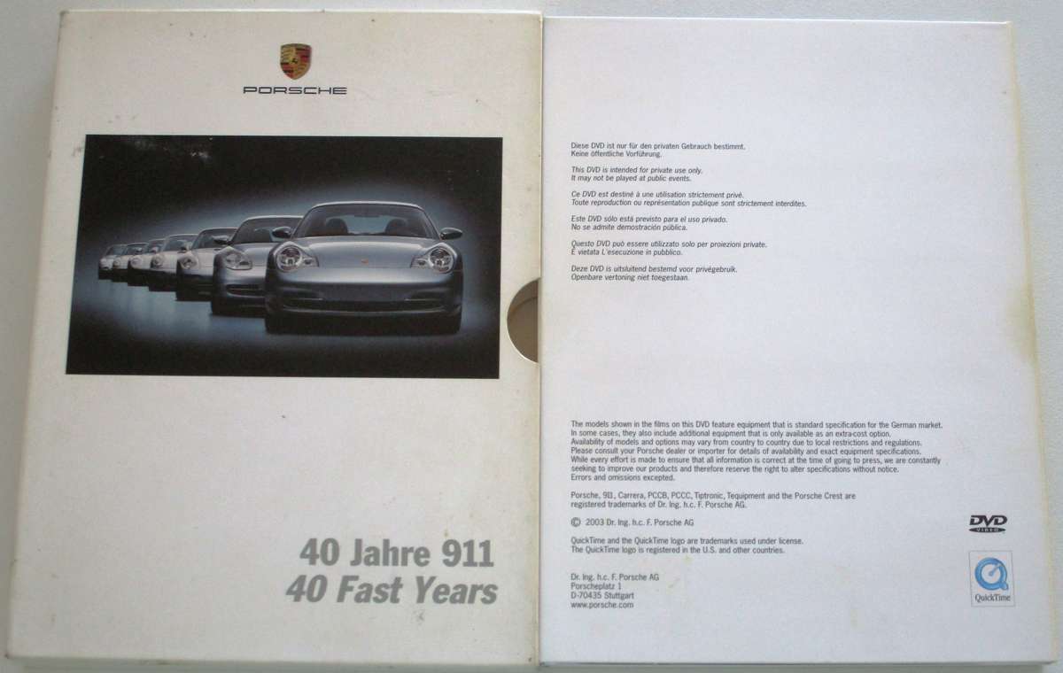PORSCHE 40 Fast Years DVD  [BBOX 3]
