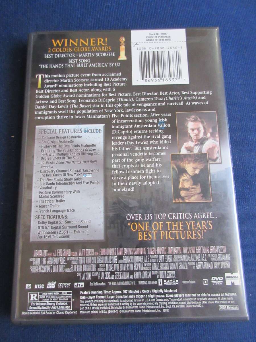 Gangs Of New York 2-Disc set DVD  [BBOX 7] Region 2