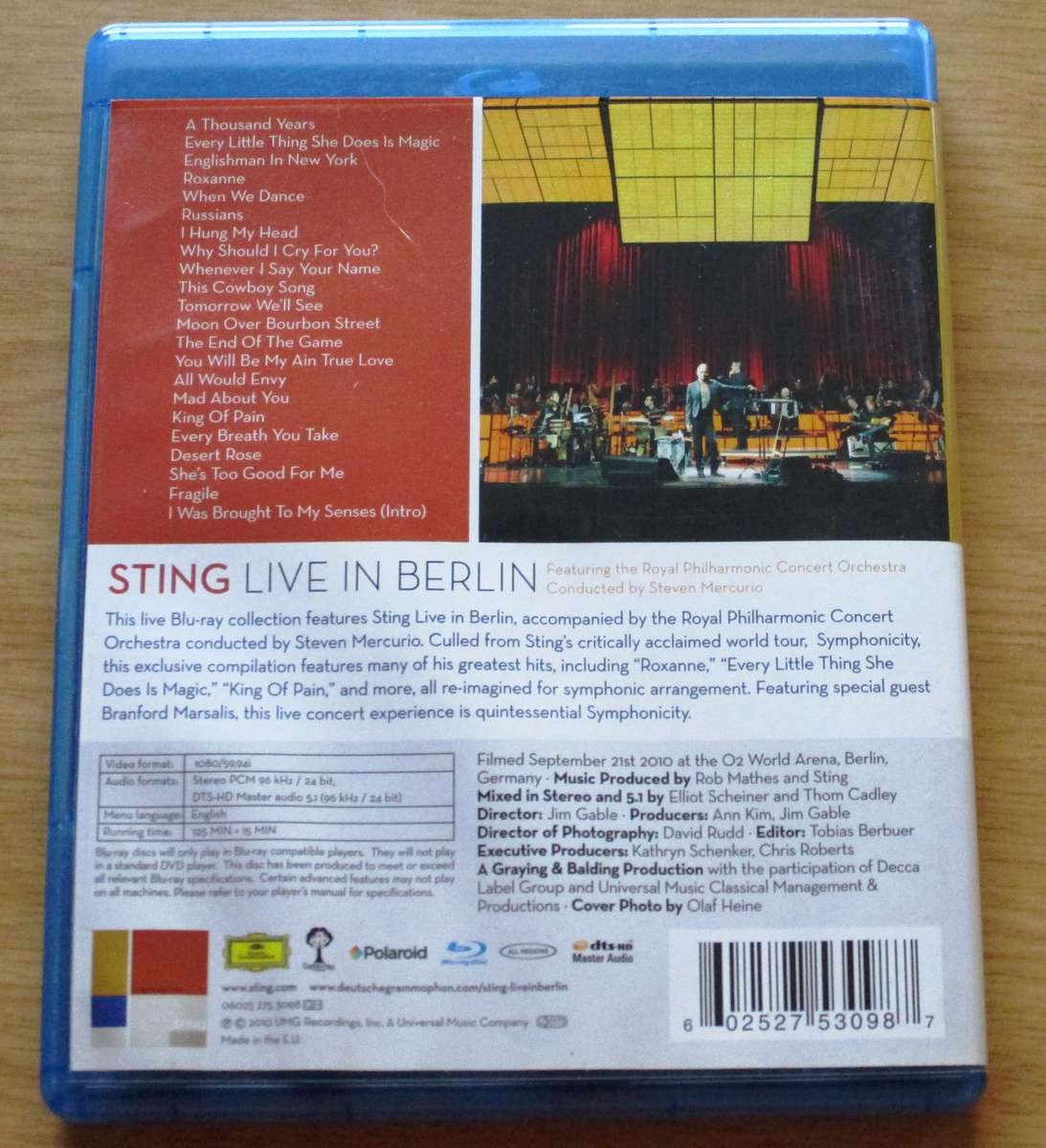 STING Live in Berlin BLU RAY