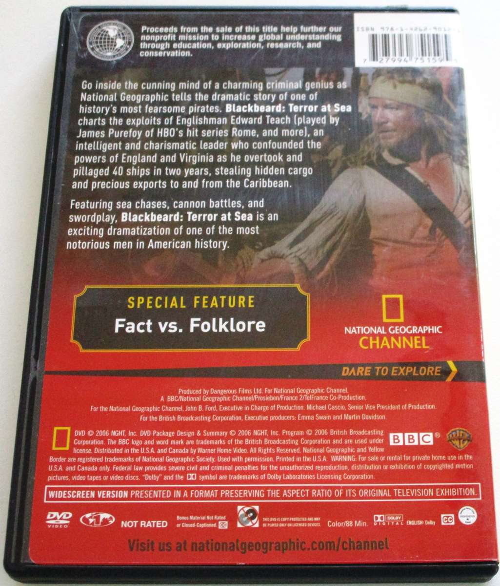 National Geographic BLACKBEARD Terror at Sea DVD [BBOX 4]