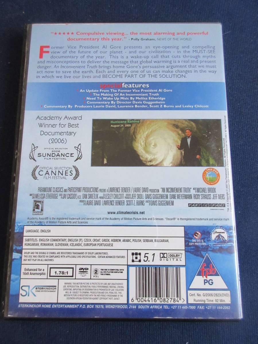 An Inconvenient Truth A Global Warning DVD  [BBOX 6] Region 2