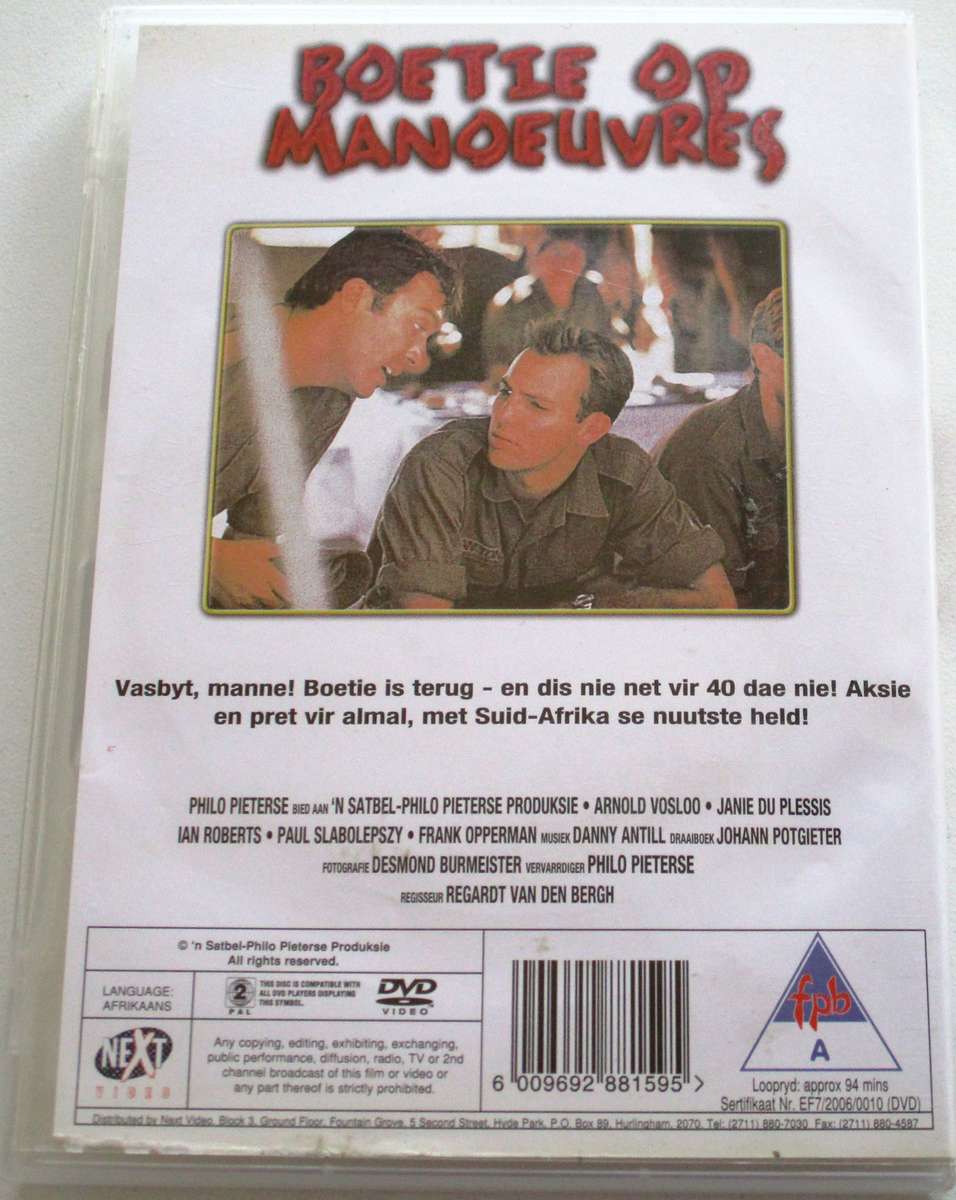 BOETIE OP MANOEUVRES Arnold Vosloo Janie Du Plesis DVD [SA SHELF]
