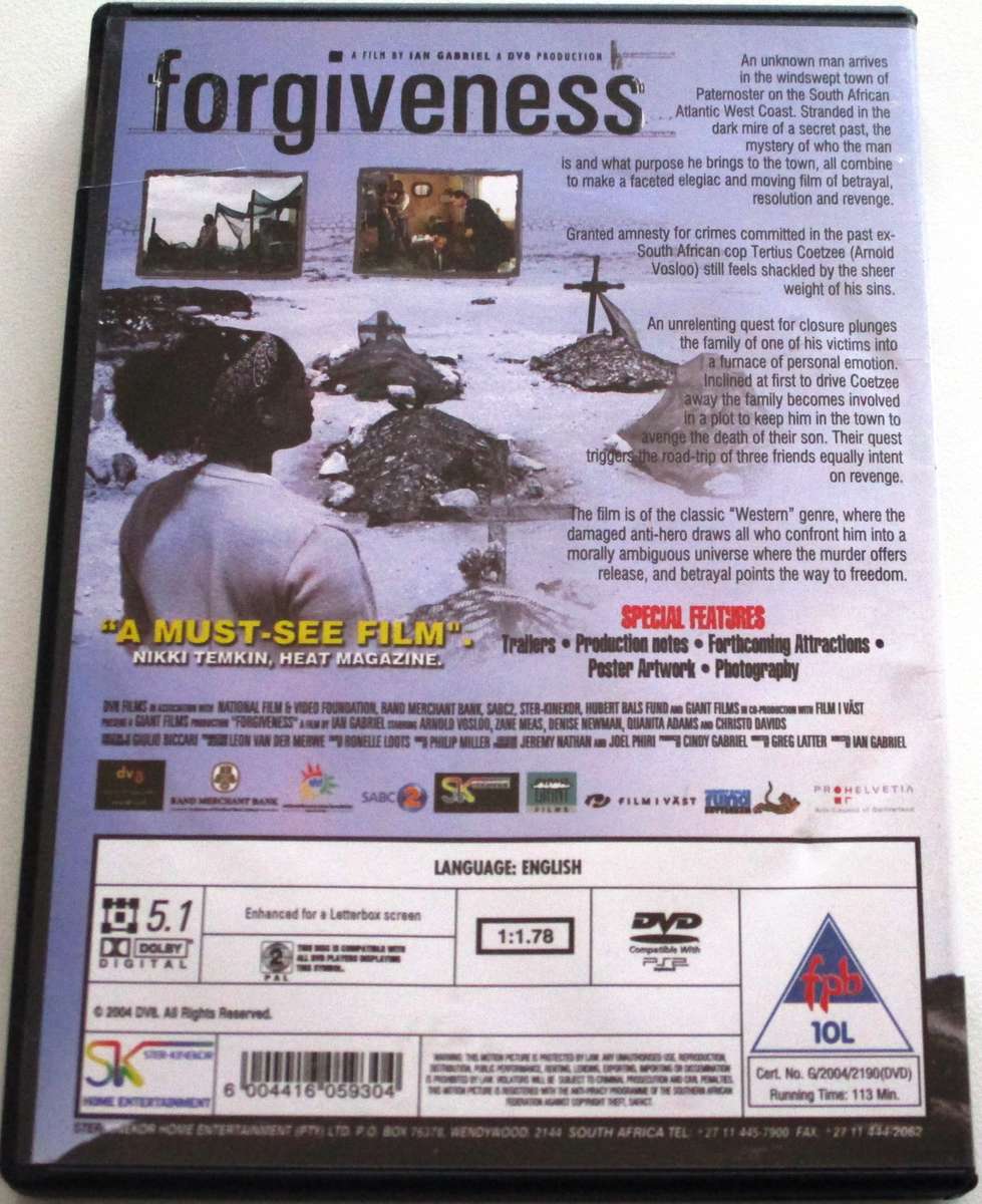 FORGIVENESS Arnold Vosloo DVD [SA DVD SHELF]