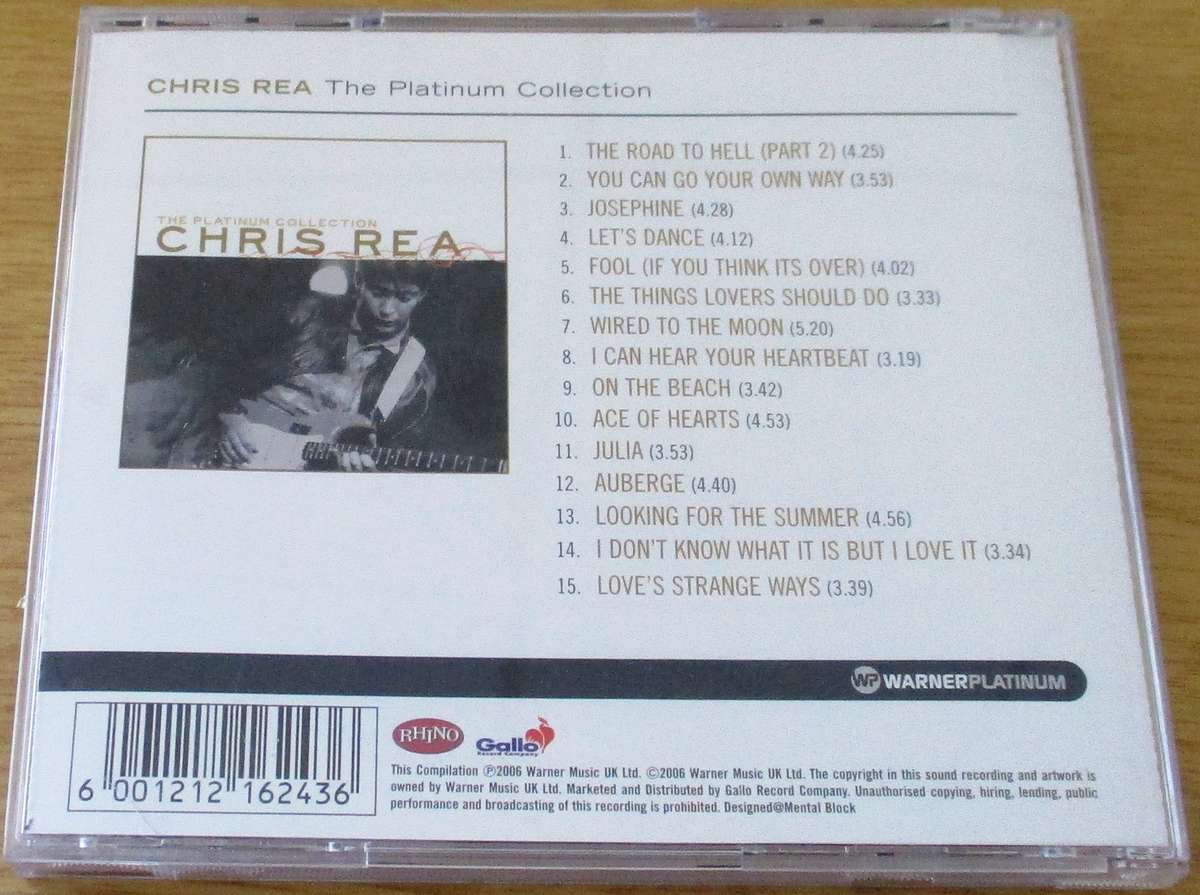 CHRIS REA The Platinum Collection CD [Zx8]