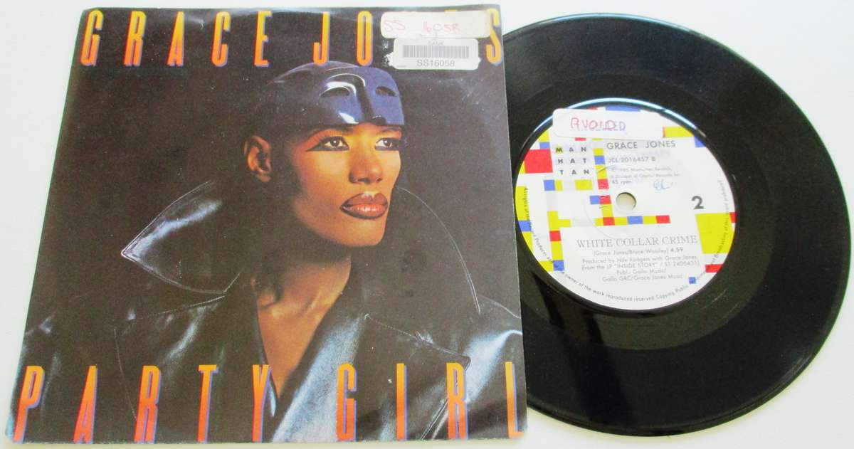 GRACE JONES Party Girl  7` Single VINYL Record