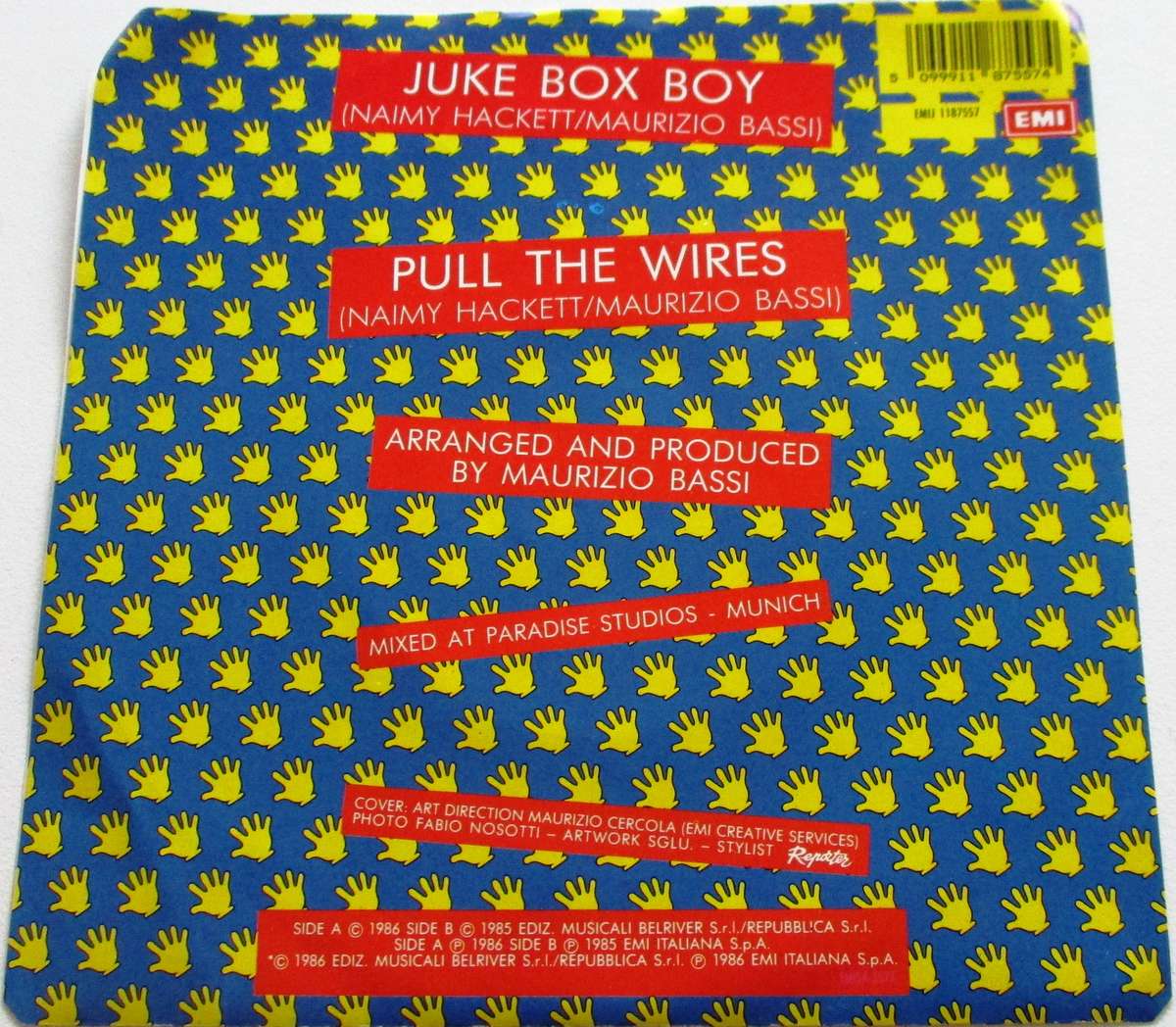 BALTIMORA Juke Box Boy 7` Single VINYL Record