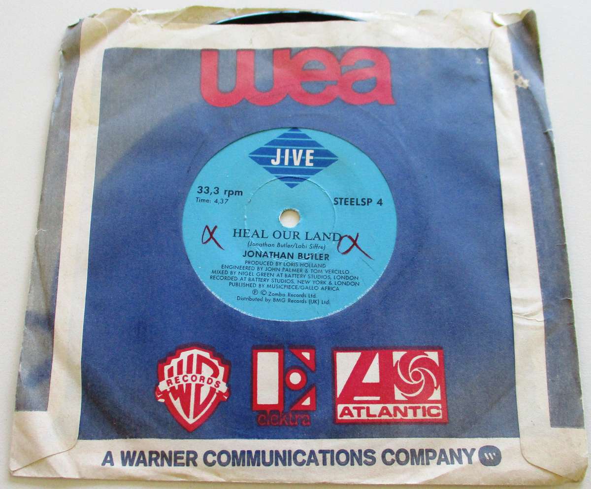 JONATHAN BUTLER Heal our Land  7" Single Vinyl record